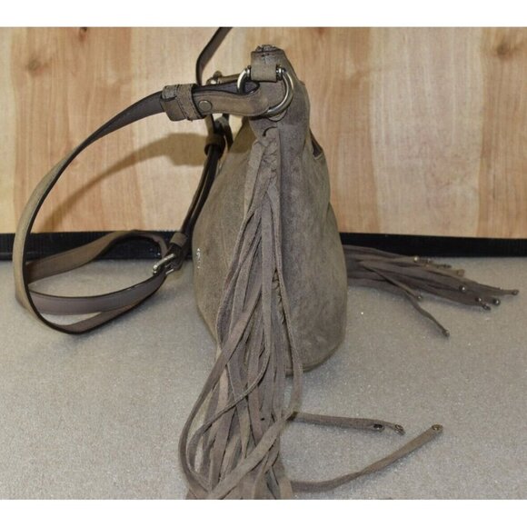 Michael Kors BILLY Women's Brown Bag Fringe Crossbody Messenger Purse - Picture 7 of 16